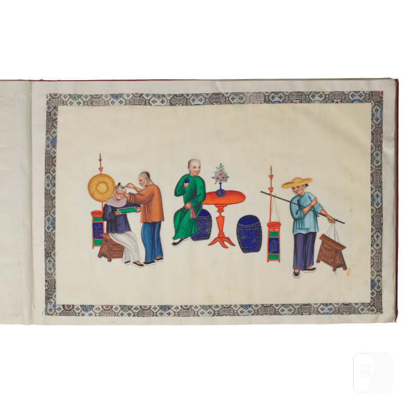 中國畫家 十九世紀 街邊商販圖冊頁十二開 | CHINESE ARTIST (19TH CENTURY) - 图8
